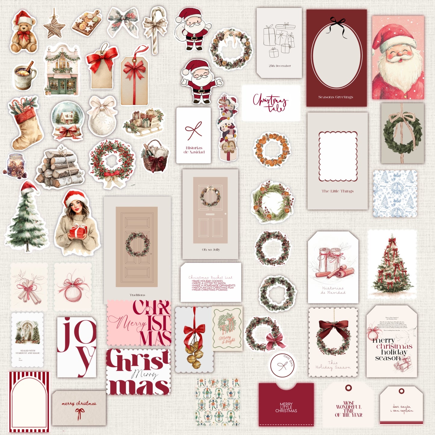 Lata con Die Cuts de Navidad