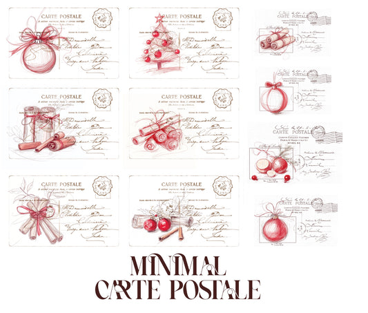 Christmas Minimal Carte Postale · Postales de Navidad