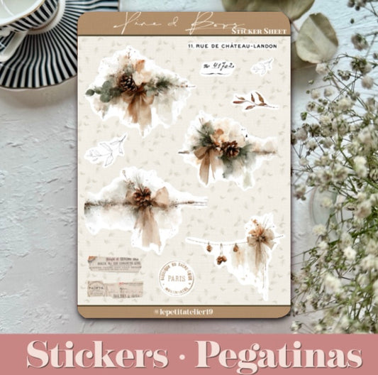 STICKERS · PINE & BOWS