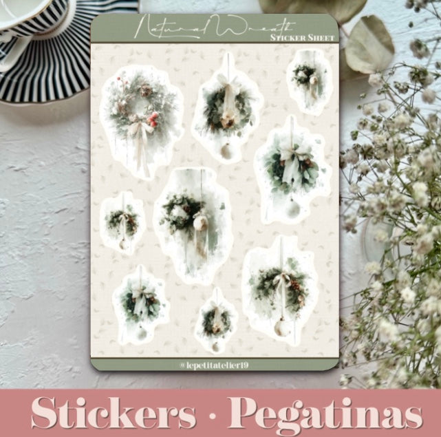 STICKERS · NATURAL WREATH