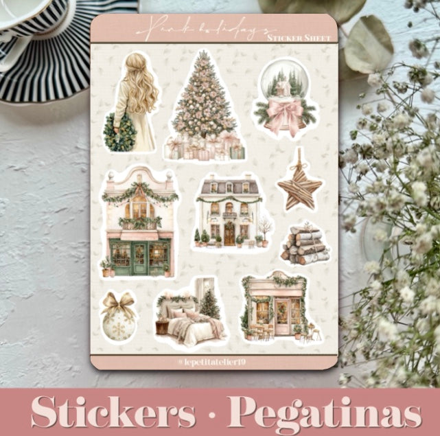 STICKERS · PINK HOLIDAYS