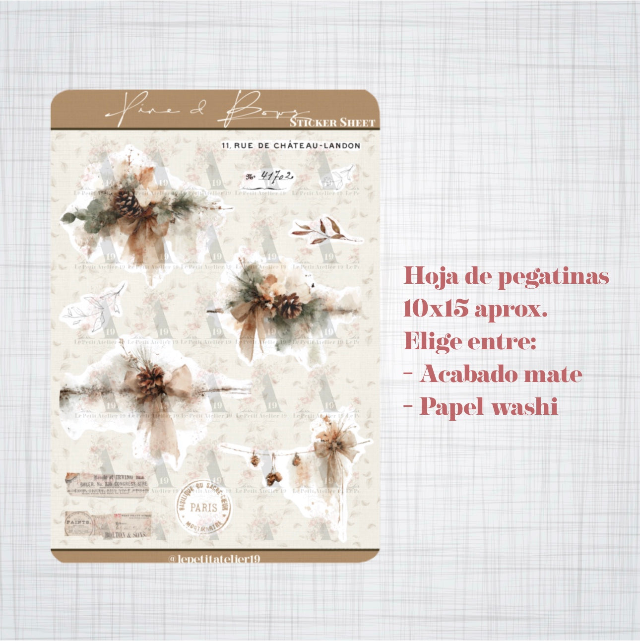 STICKERS · PINE & BOWS