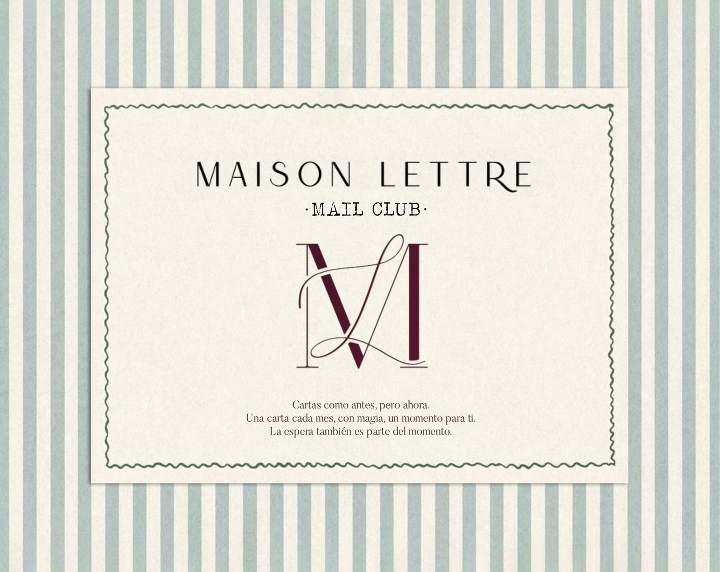 MAIL CLUB · Maison Lettre (Envios en España)