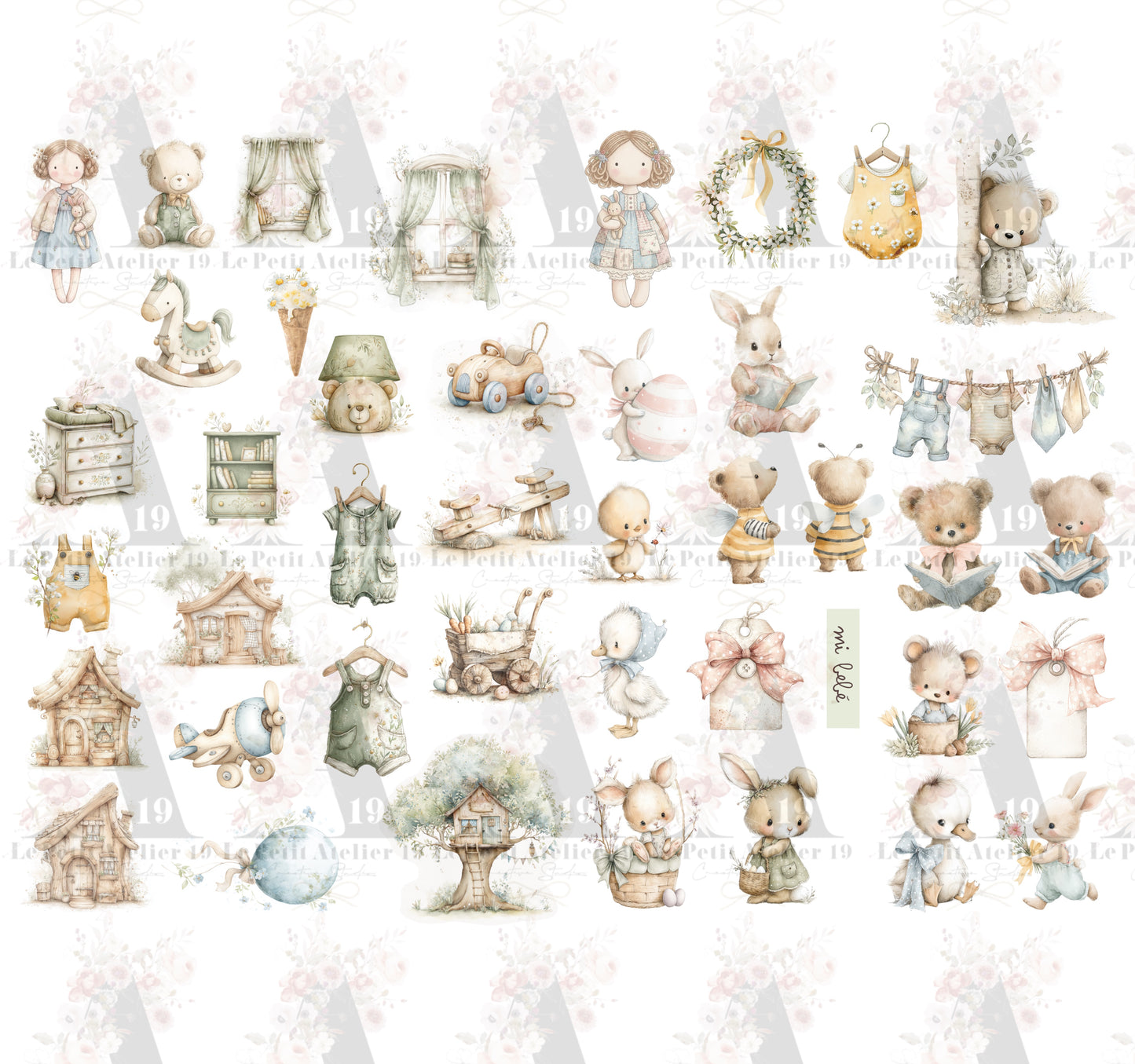 DIE CUTS Nursery - 104 Piezas Troqueladas (Recortables)