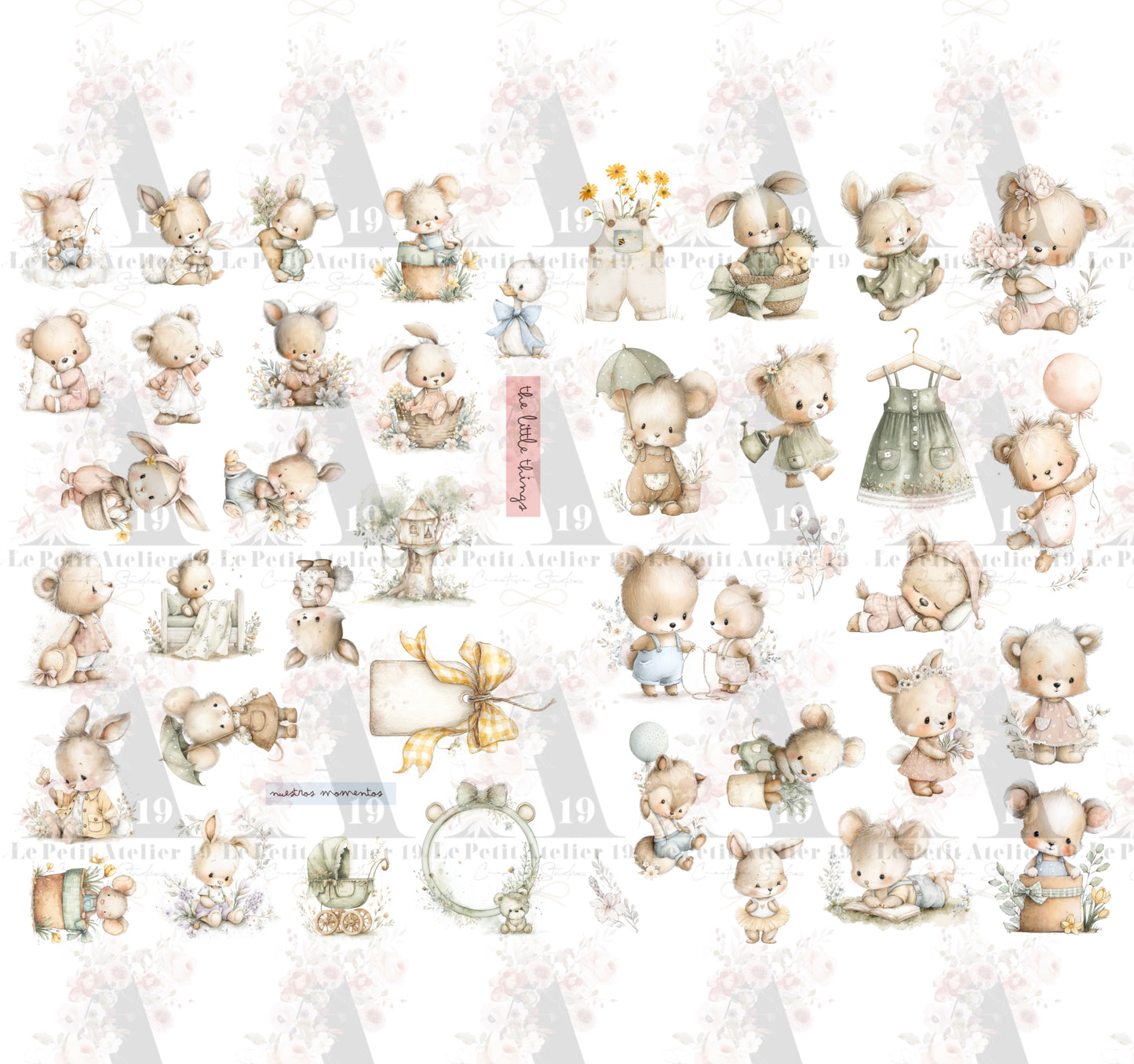 DIE CUTS Nursery - 104 Piezas Troqueladas (Recortables)