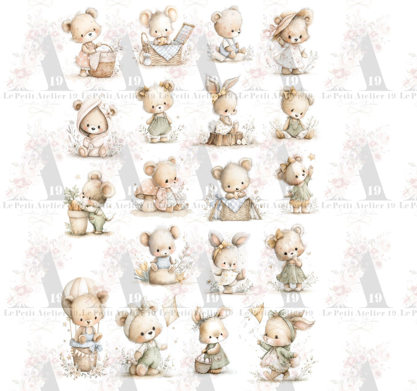 DIE CUTS Nursery - 104 Piezas Troqueladas (Recortables)