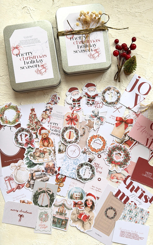 Lata con Die Cuts de Navidad