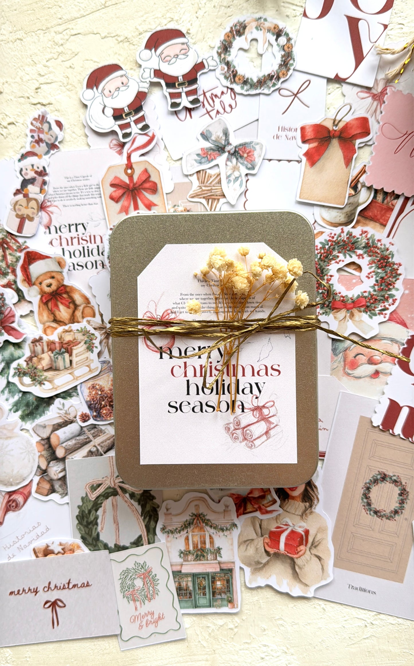 Lata con Die Cuts de Navidad