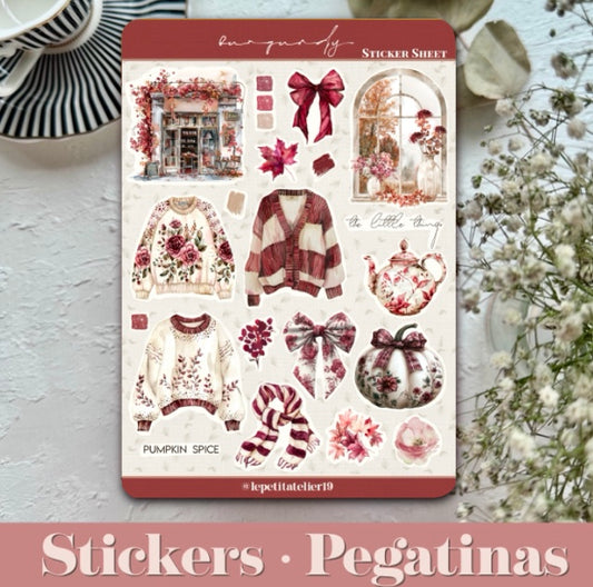 STICKERS · BURGUNDY