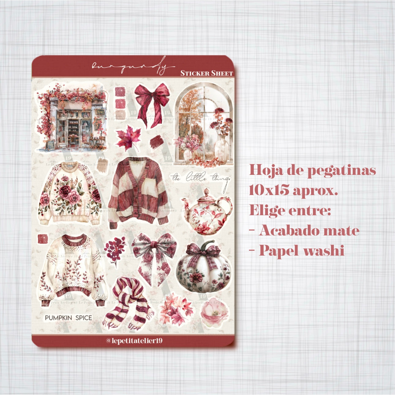 STICKERS · BURGUNDY