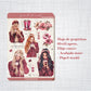 STICKERS · PINK AND RED