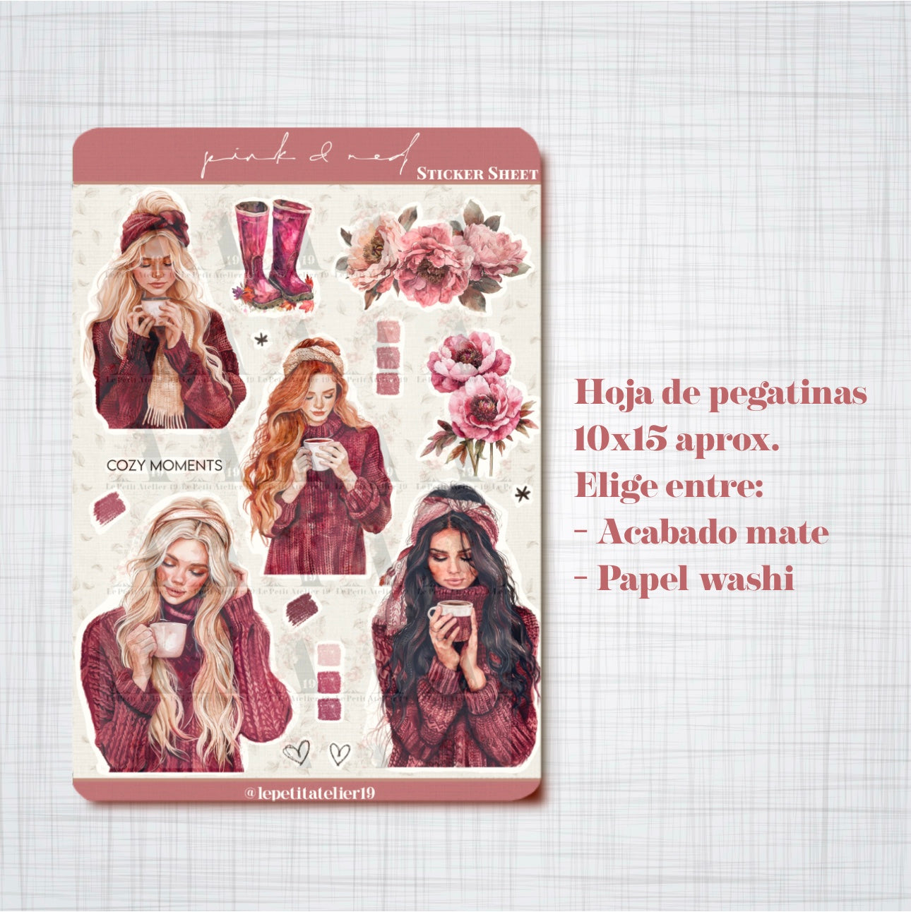 STICKERS · PINK AND RED