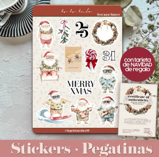 Christmas Stickers · HO HO HULA