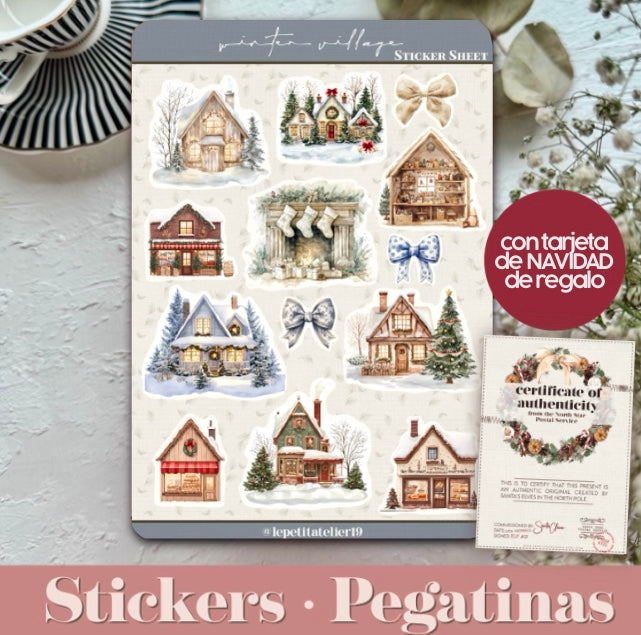 Christmas STICKERS · WINTER VILLAGE