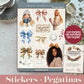 Christmas STICKERS · BOWS AND SNOW