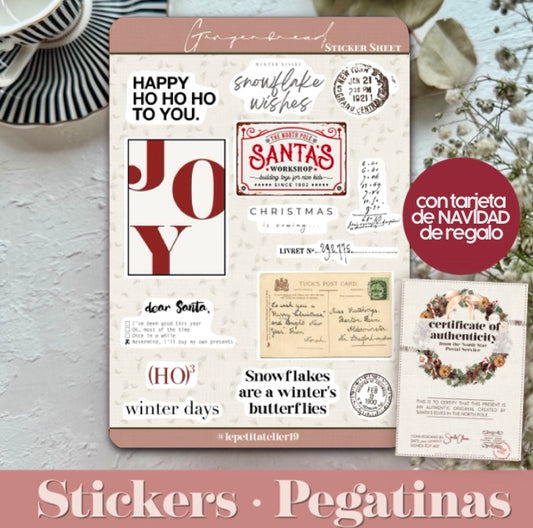 Christmas STICKERS · GINGERBREAD