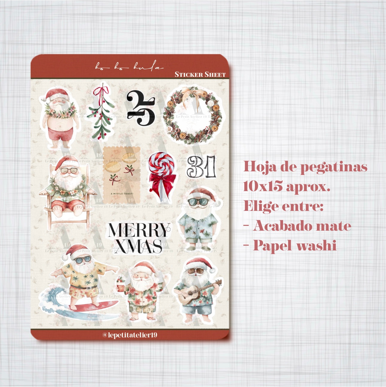 Christmas Stickers · HO HO HULA