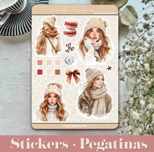 STICKERS · NUDE AND WARM