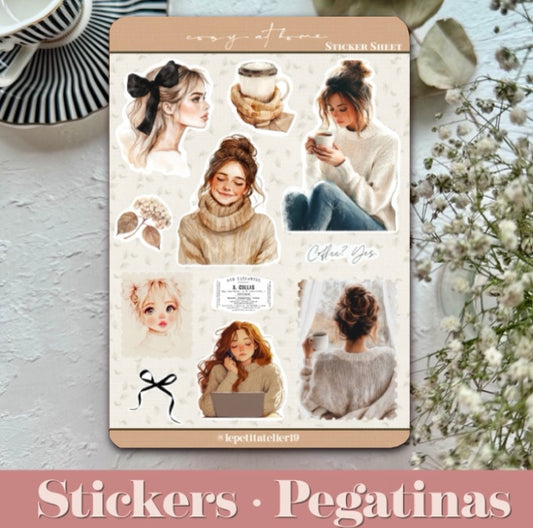 STICKERS · COZY AT HOME