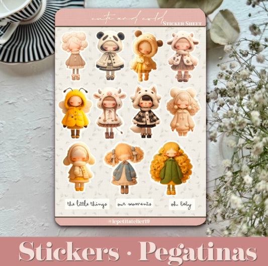 STICKERS · CUTE AND COLD