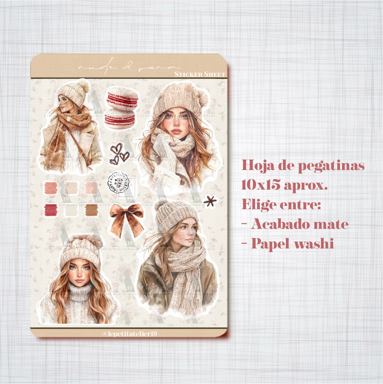 STICKERS · NUDE AND WARM