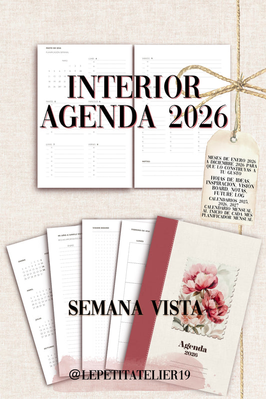 INTERIOR DE AGENDA - Semana Vista - 2026