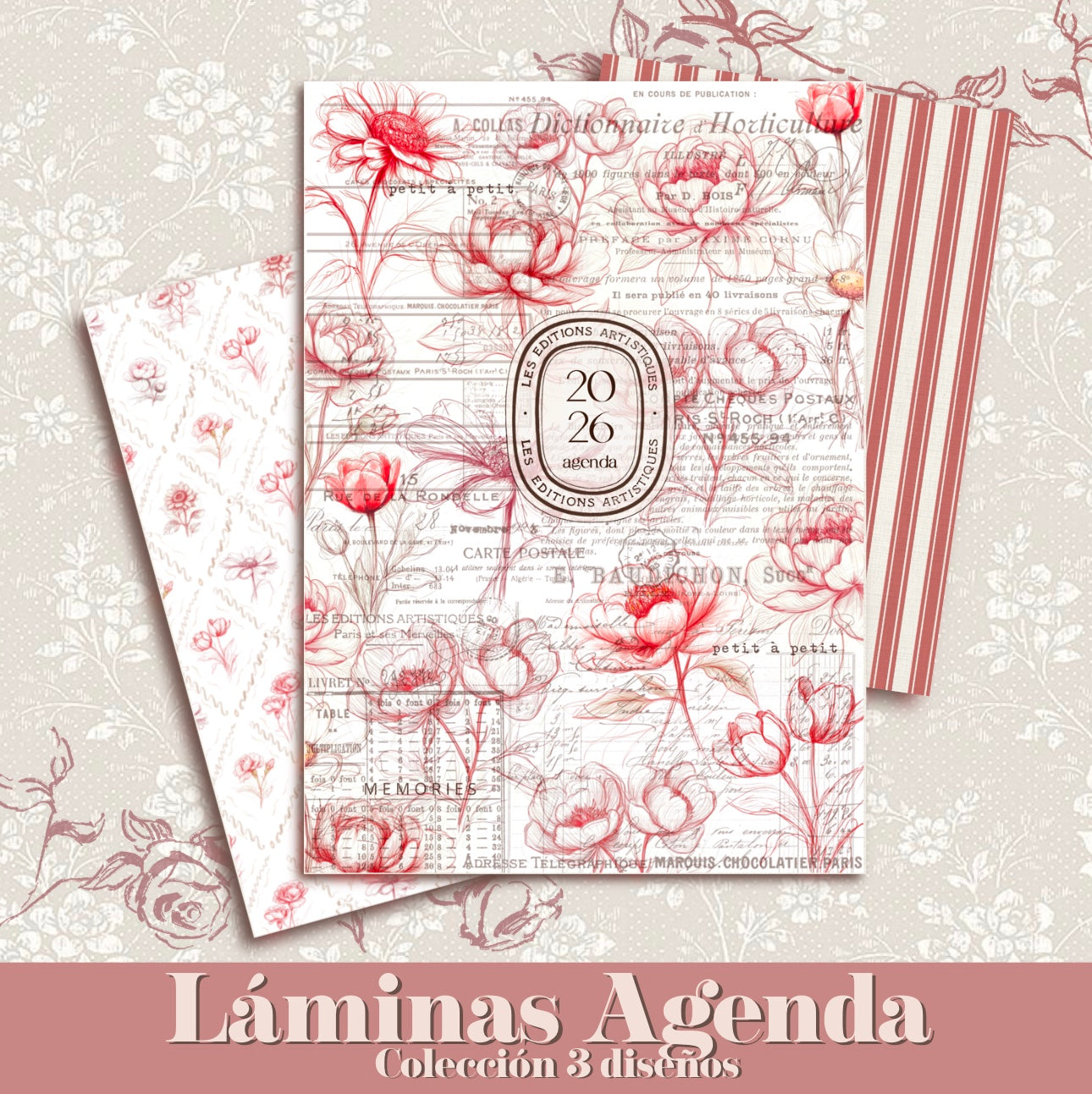 3 LAMINAS para CREAR tu propia AGENDA
