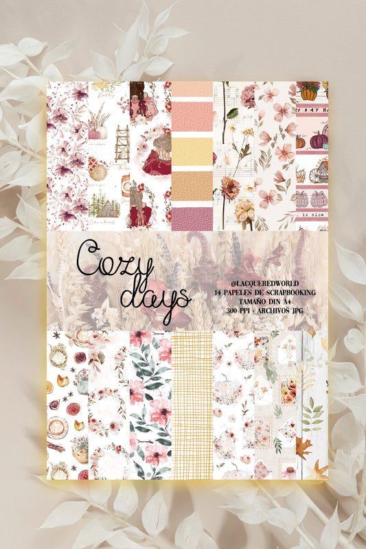 Scrapbooking Collection COZY DAYS | Decorated papers