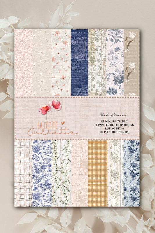 Colección de papeles La Petite Juliette BASICOS | Papeles decorados