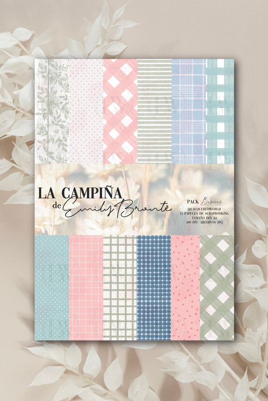 COLECCIÓN de papeles La Campiña de Emily Bronte: Pack Básicos | Papeles decorados