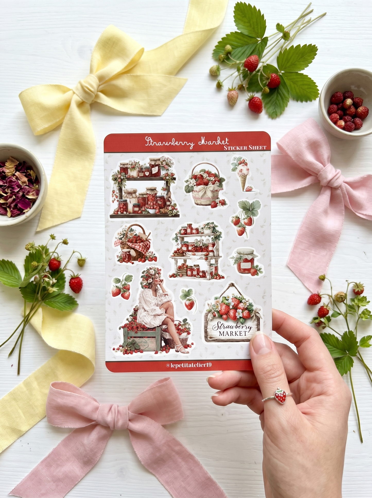 STICKERS · Strawberry Market