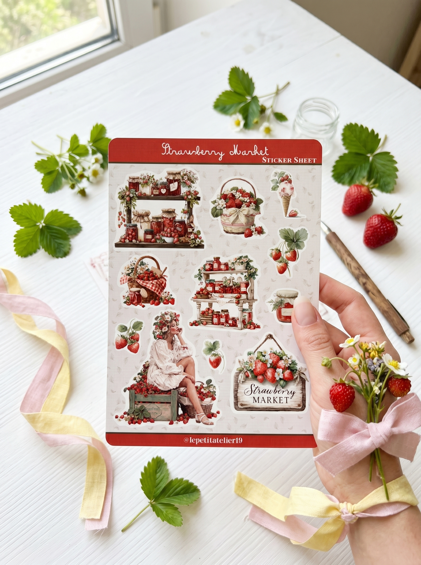 STICKERS · Strawberry Market