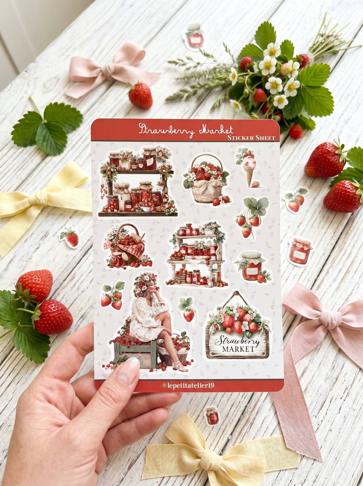 STICKERS · Strawberry Market