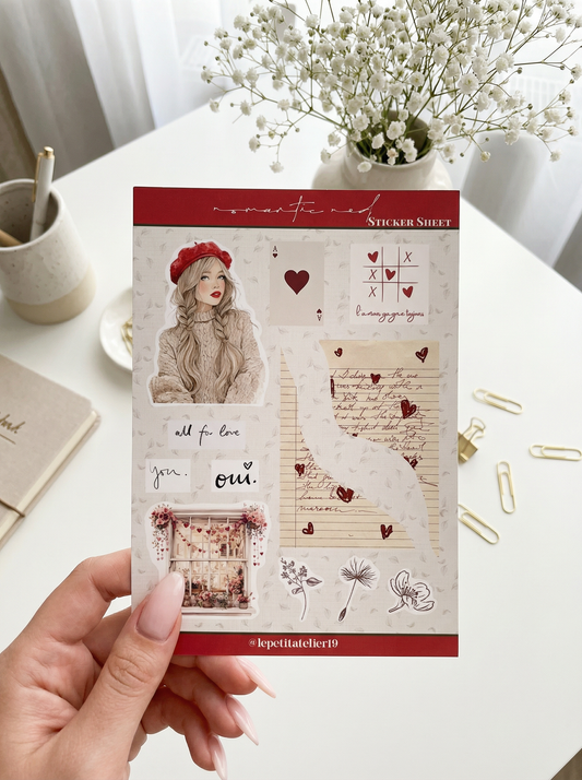 STICKERS · ROMANTIC RED
