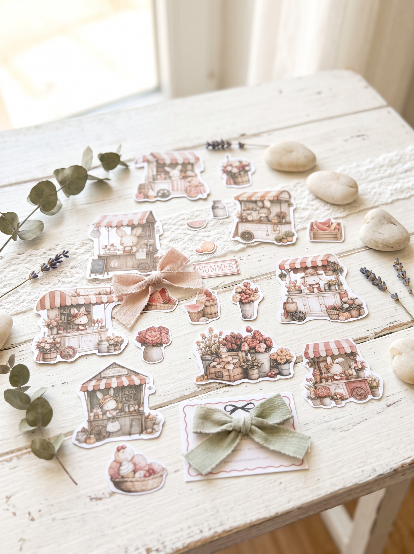 DIE CUTS Summer Moments - 47 Piezas Troqueladas (Recortables)