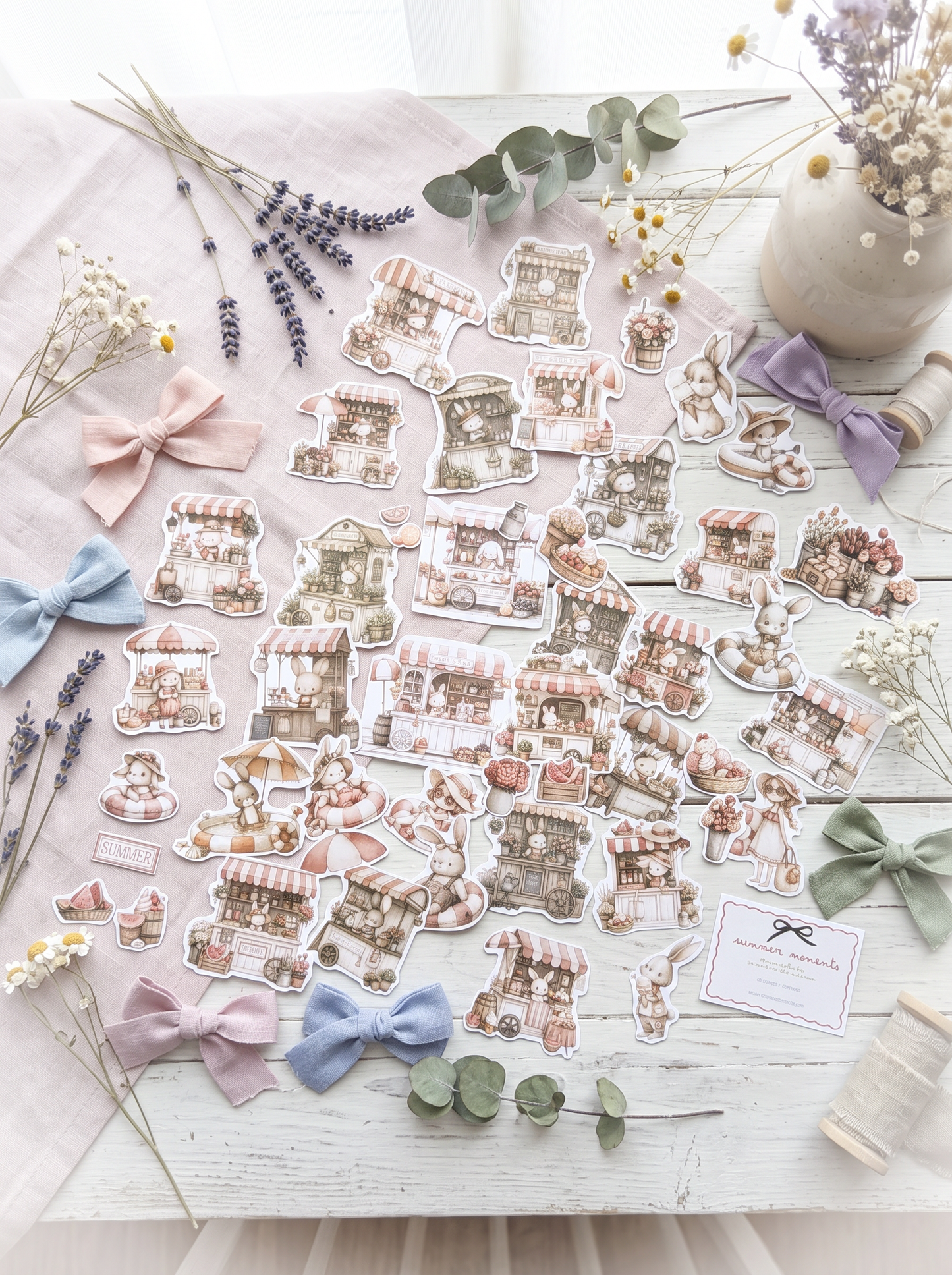 DIE CUTS Summer Moments - 47 Piezas Troqueladas (Recortables)