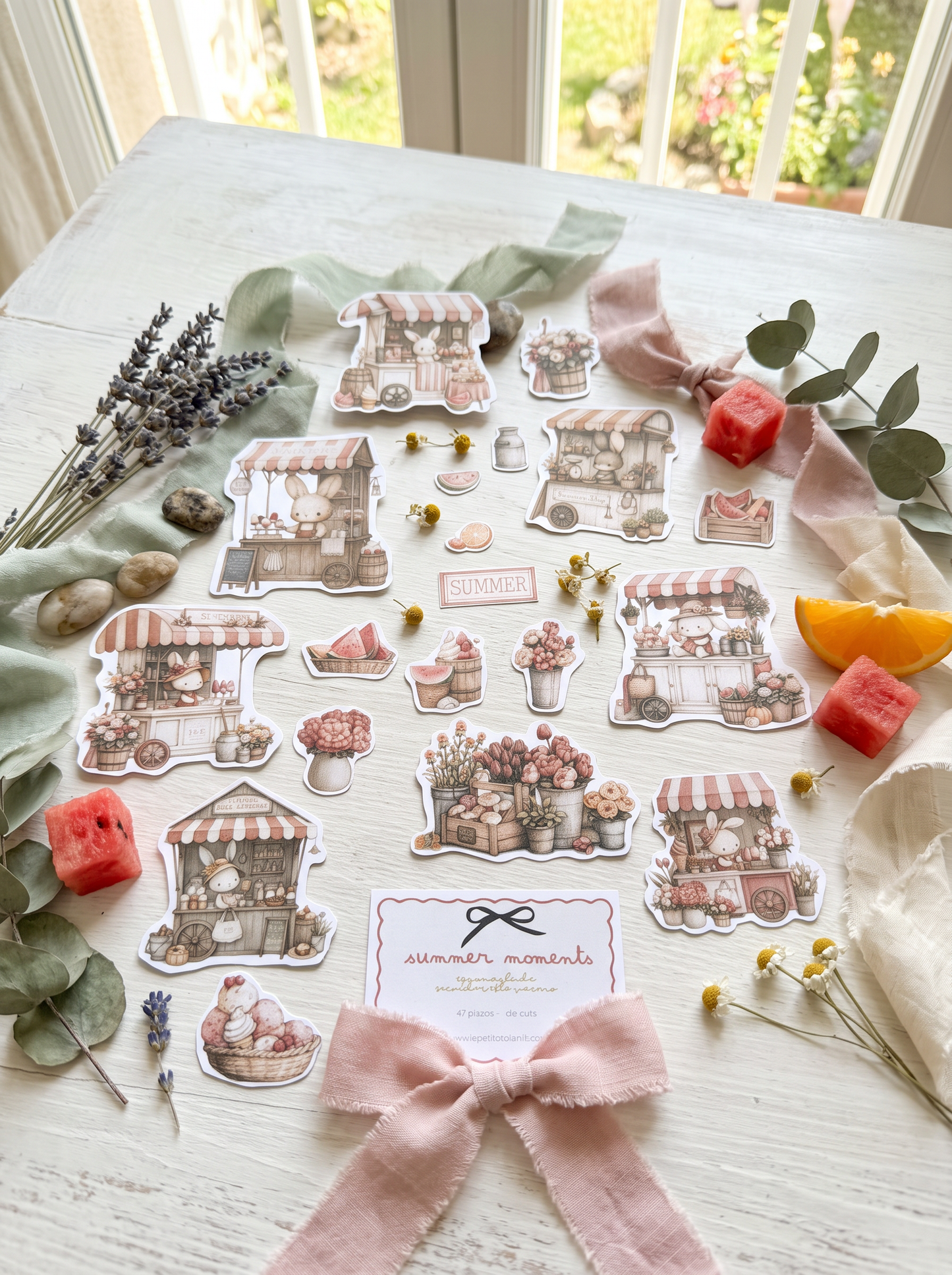 DIE CUTS Summer Moments - 47 Piezas Troqueladas (Recortables)