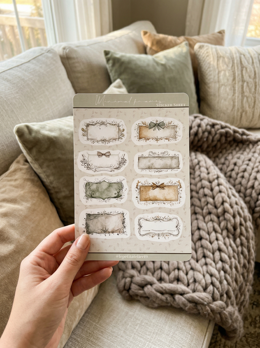 STICKERS · MINIMAL FRAMES