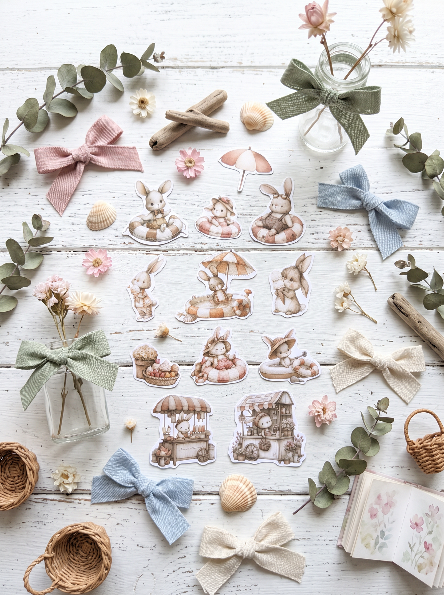 DIE CUTS Summer Moments - 47 Piezas Troqueladas (Recortables)