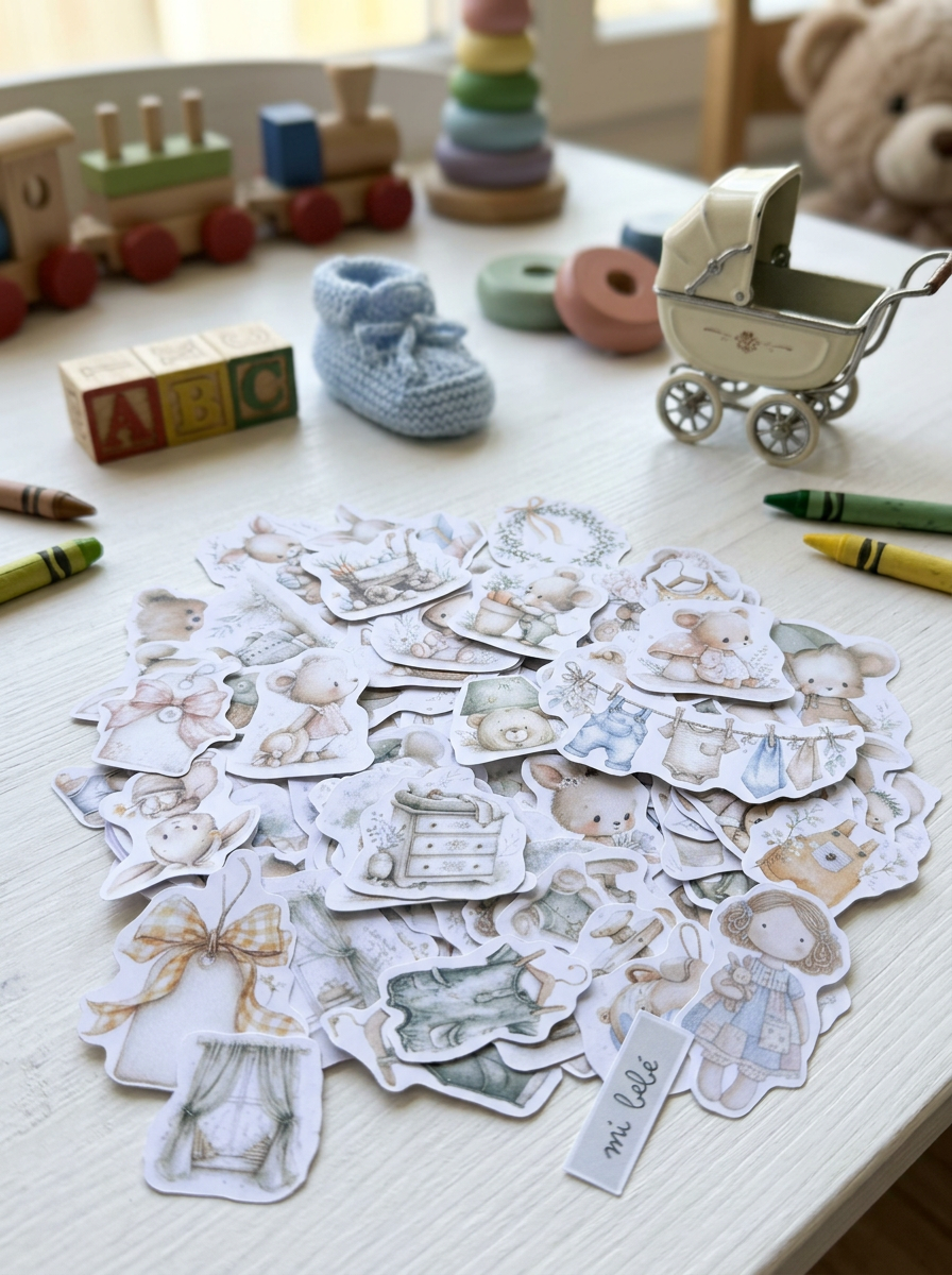 DIE CUTS Nursery - 104 Piezas Troqueladas (Recortables)