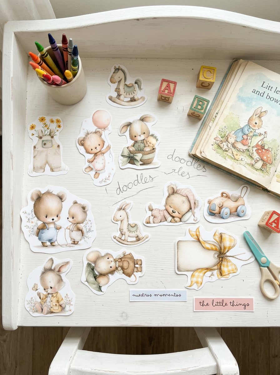 DIE CUTS Nursery - 104 Piezas Troqueladas (Recortables)