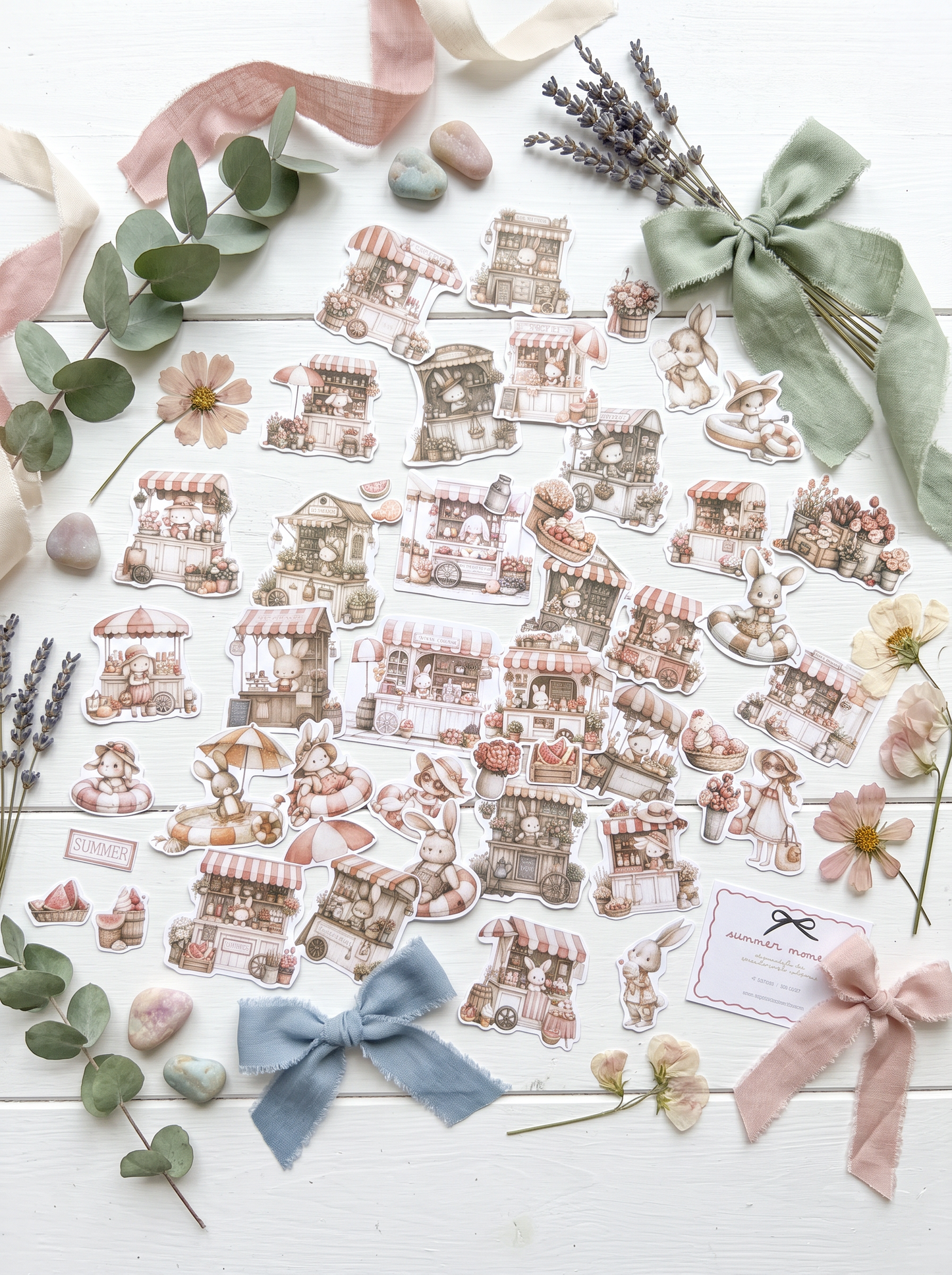 DIE CUTS Summer Moments - 47 Piezas Troqueladas (Recortables)