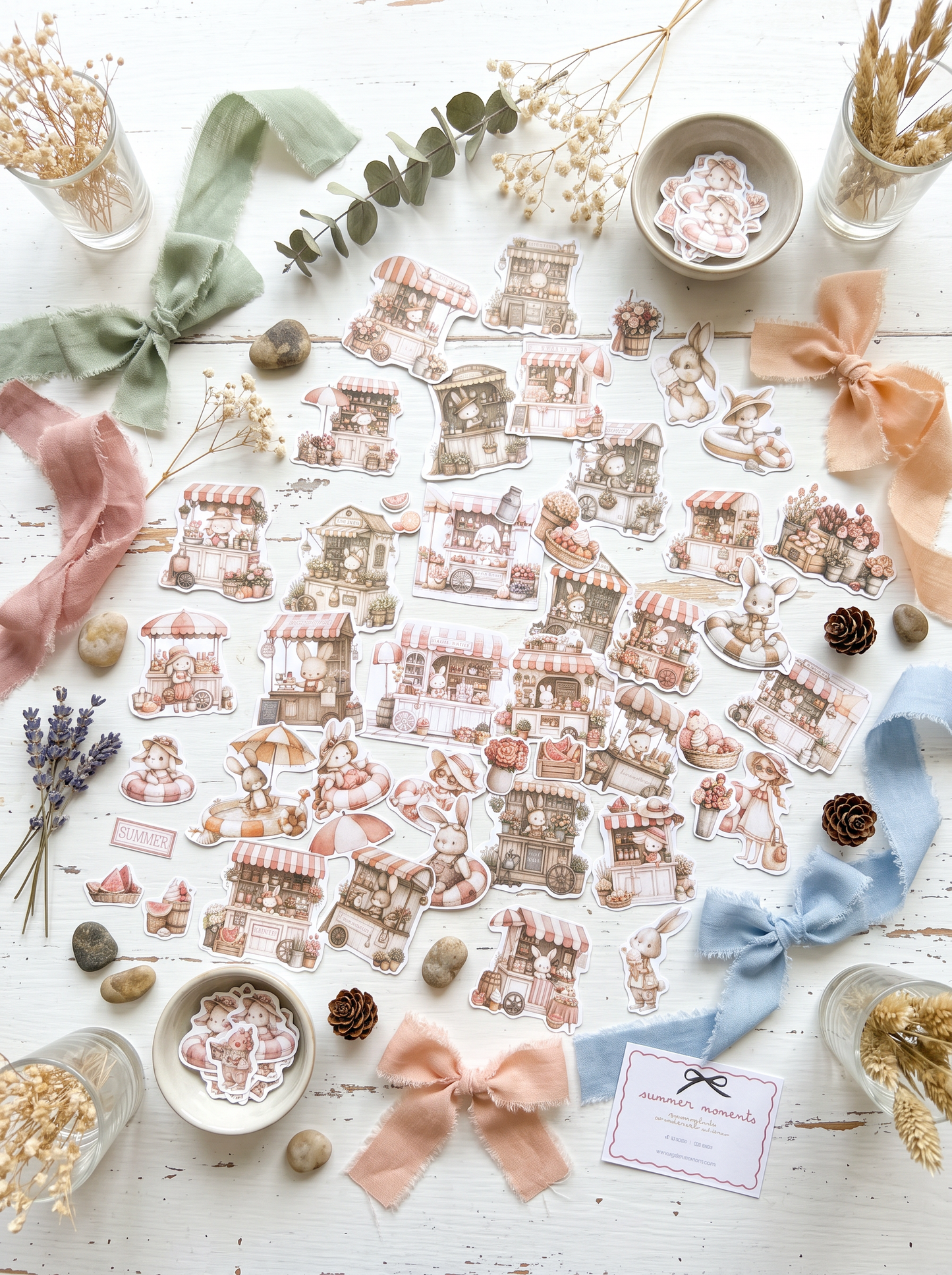 DIE CUTS Summer Moments - 47 Piezas Troqueladas (Recortables)