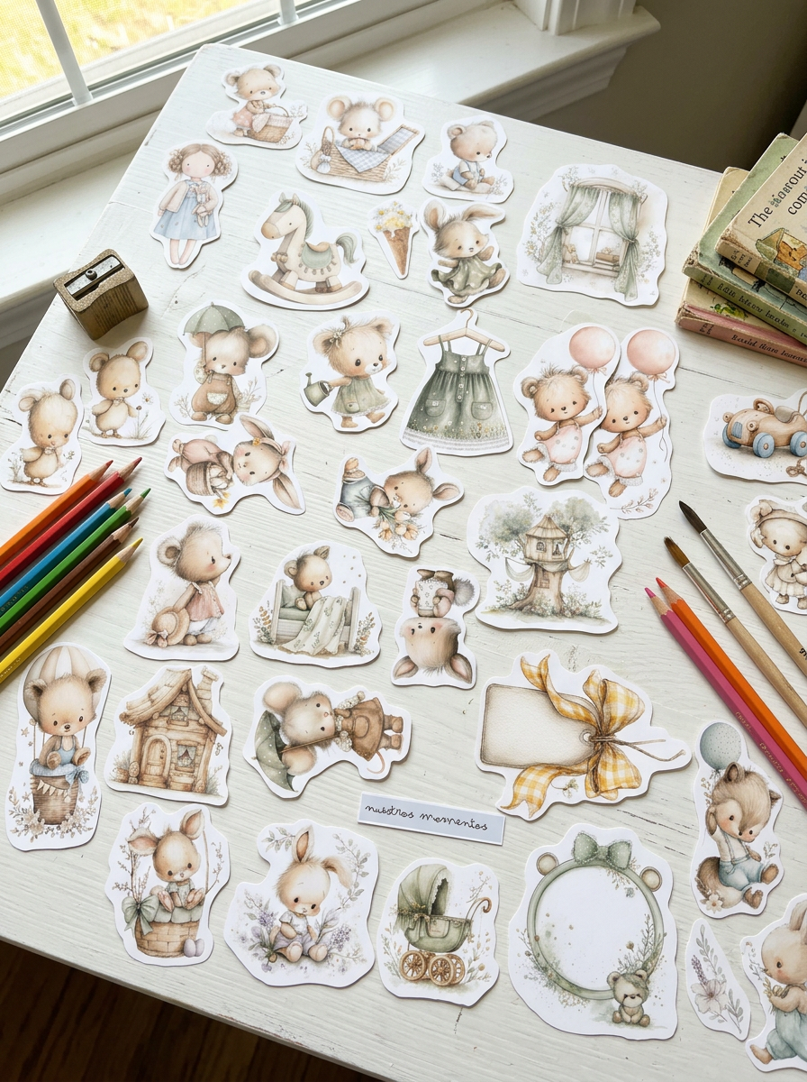 DIE CUTS Nursery - 104 Piezas Troqueladas (Recortables)