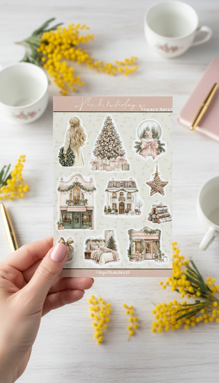 STICKERS · PINK HOLIDAYS