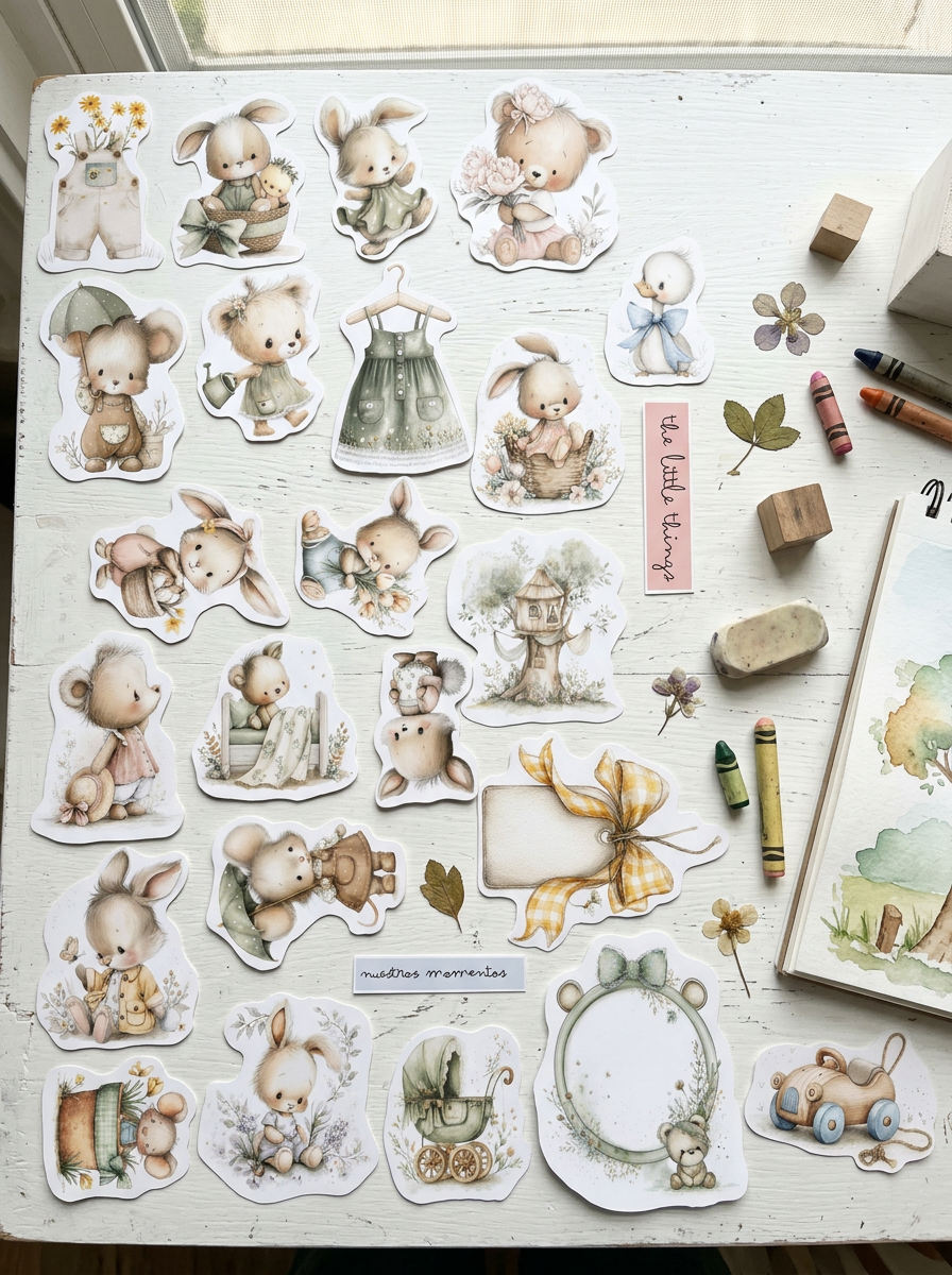 DIE CUTS Nursery - 104 Piezas Troqueladas (Recortables)