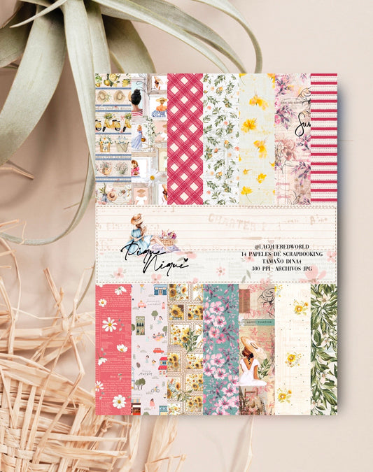 Colección de papeles Pique Nique | 14 Papeles decorados